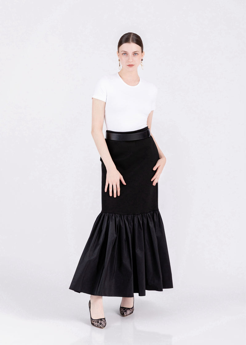 Gathered Hem Skirt